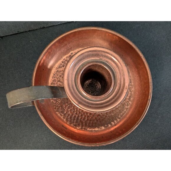 Vintage Copper Chamberstick Candle Holder With Handle Coppercraft - Picture 3 of 5